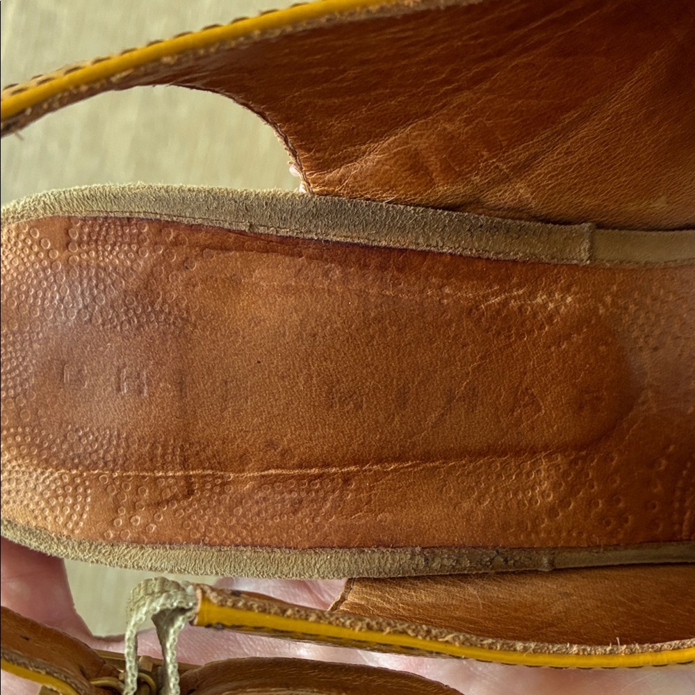 Chie Mihara Ochre Peep-Toe Heels - Picture 4 of 5